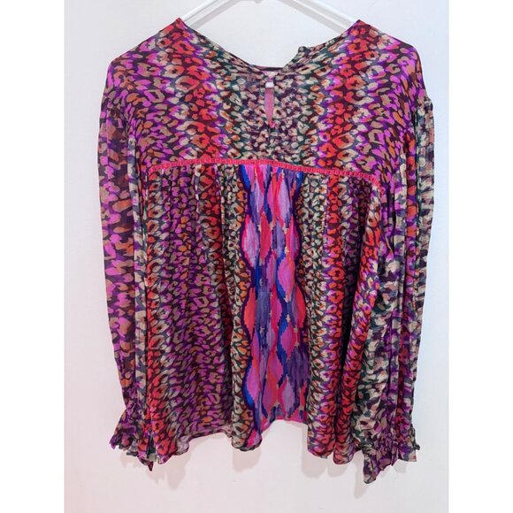 Blank London Womens Petite Medium Multicolor Boho Blouse - Anthropologie - Picture 3 of 8